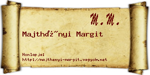 Majthényi Margit névjegykártya