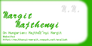 margit majthenyi business card